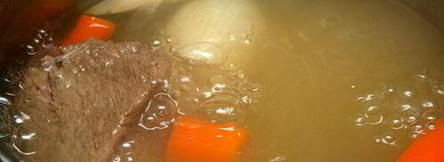 гороховый суп с копченостями и гренками. Шаг 2