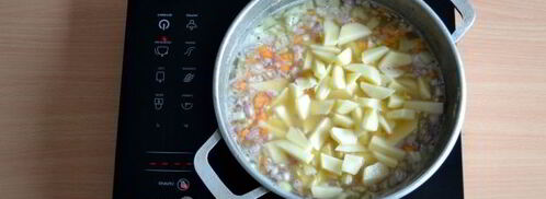 гороховый суп с копченым окорочком. Шаг 8