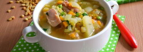 гороховый суп с копченым окорочком. Шаг 13