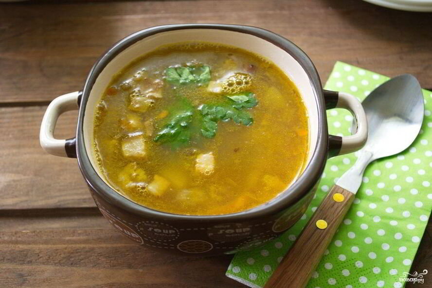 Рецепт горохового супа с копченым салом