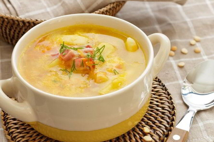 Рецепт горохового супа с копчеными крылышками