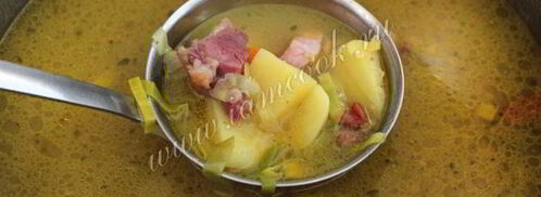 гороховый суп с копчеными ребрами и овощами. Шаг 8