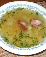 Гороховый суп с копчеными ребрышками в мультиварке