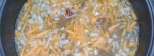 гороховый суп с копчеными ребрышками в мультиварке. Шаг 3