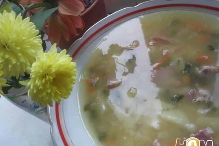 Рецепт горохового супа с копчеными свиными хрящиками