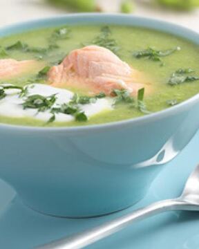 Гороховый суп с лососем