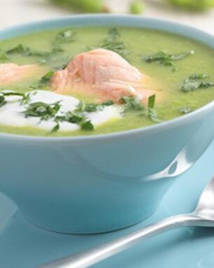 Гороховый суп с лососем