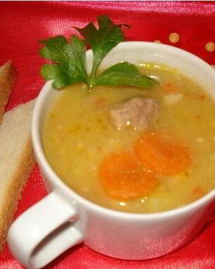Гороховый суп с мясом в мультиварке