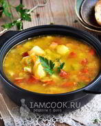 Гороховый суп с охотничьими колбасками