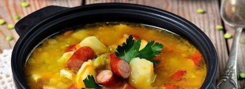 гороховый суп с охотничьими колбасками. Шаг 11