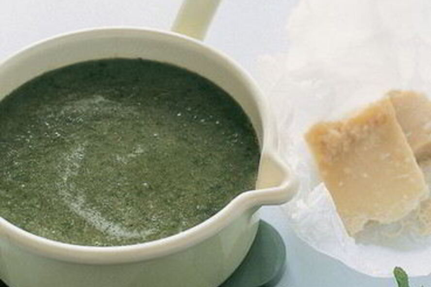 Рецепт горохового супа с салатом-латуком