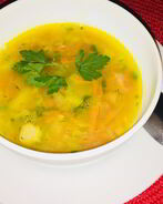 Гороховый суп с варено-копченой рулькой