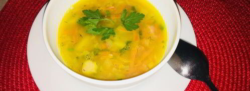 гороховый суп с варено-копченой рулькой. Шаг 9