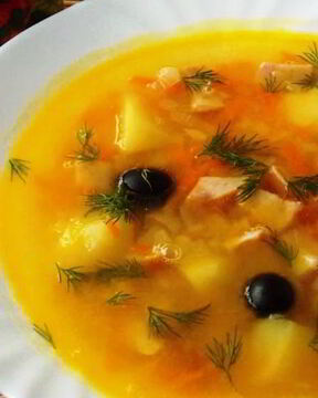 Гороховый суп с ветчиной