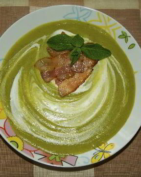 Мятно-гороховый крем-суп