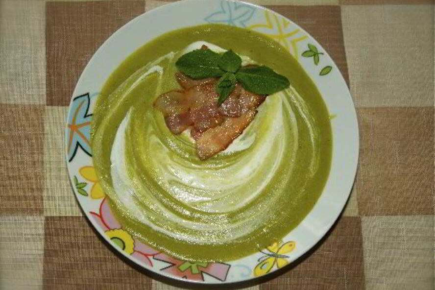 Рецепт мятна-горохового крем-суп