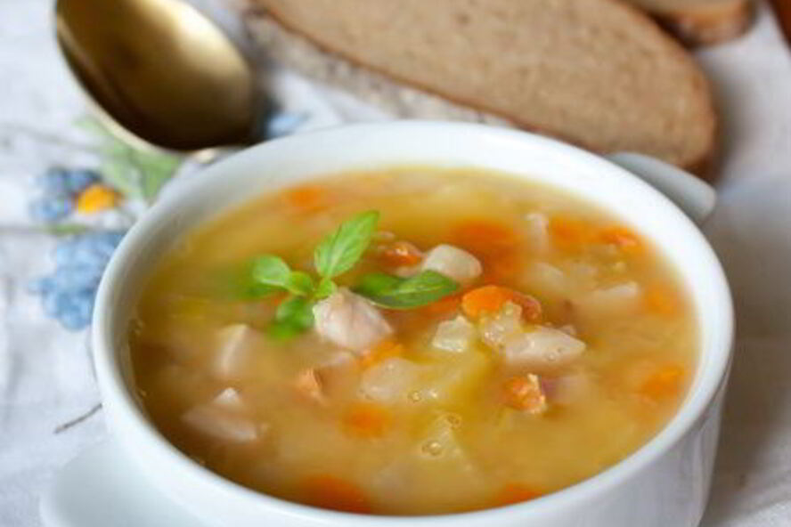 Рецепт простого горохового супа с ветчиной