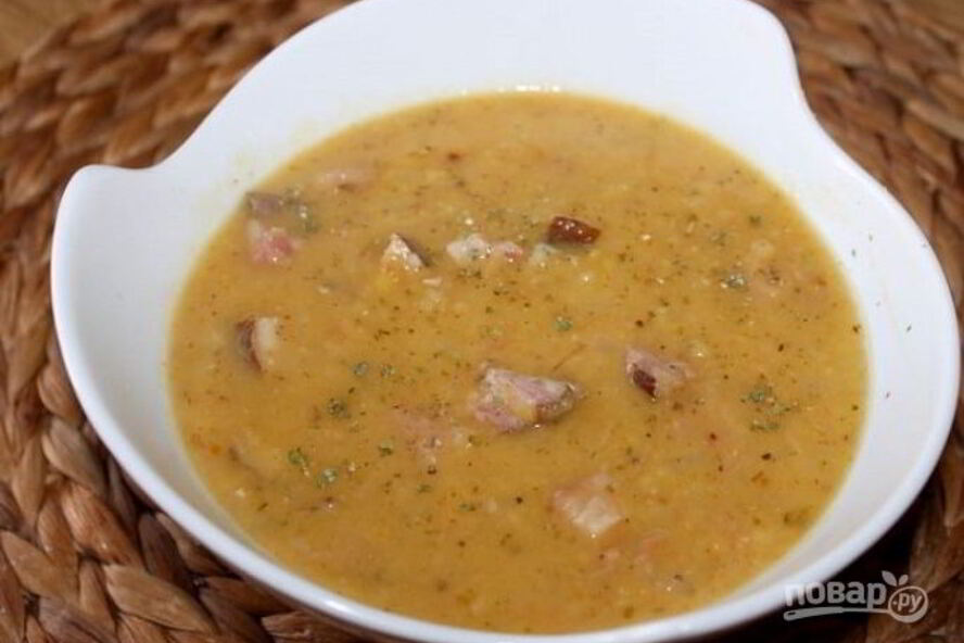 Рецепт супа горохового с копченостями