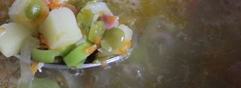 суп из зеленого гороха с копченостями. Шаг 6