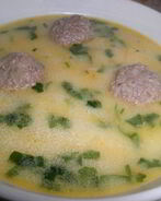 Греческий суп с фрикадельками