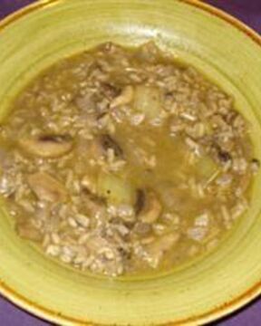 Грибной суп с рисом