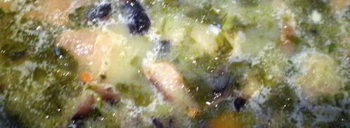 грибной суп с щавлем и шпинатом. Шаг 7