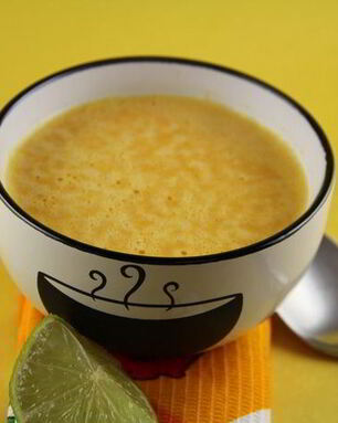 Крем-суп из тыквы с лаймом и куркумой