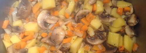 молочный суп с грибами. Шаг 4