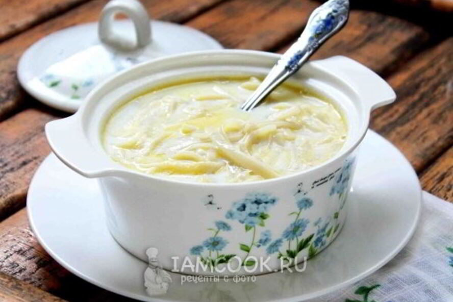 Рецепт молочного супа с макаронами