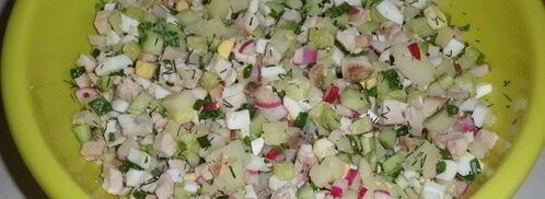 окрошка деревенская. Шаг 9