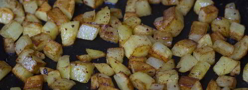 окрошка на кефире с жареной картошкой. Шаг 2