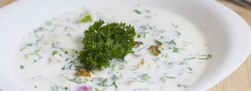 окрошка на кефире с жареной картошкой. Шаг 6