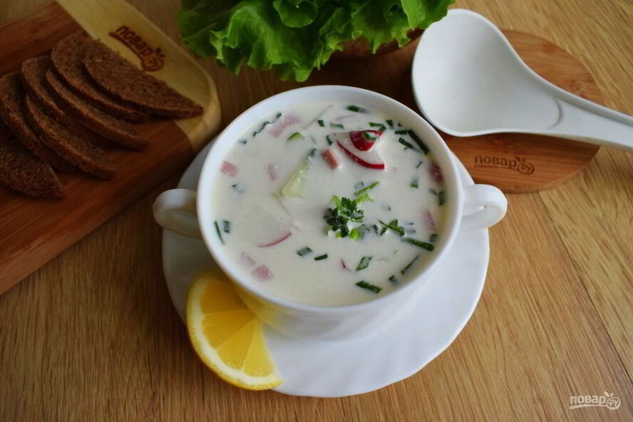 Рецепт окрошки на майонезе