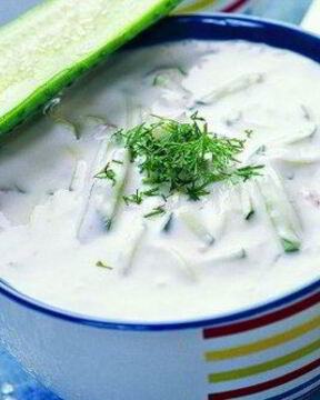 Окрошка на сметане с грецкими орехами