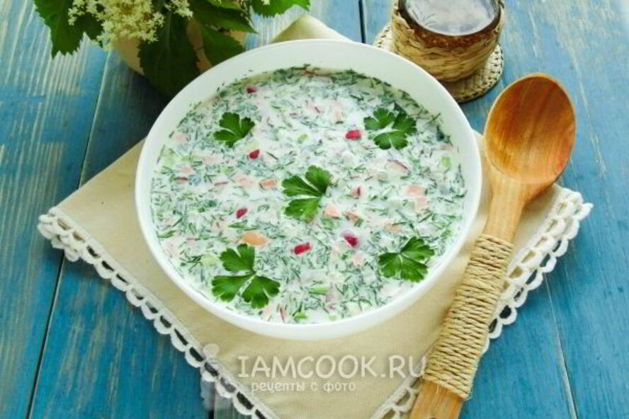Рецепт окрошки на сметане