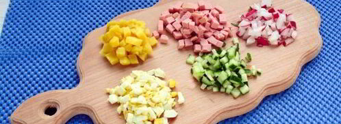 окрошка на сметане. Шаг 6