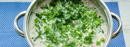 окрошка на сметане. Шаг 10