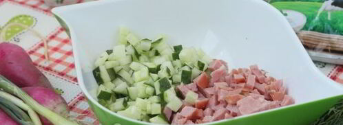 окрошка на сыворотке и сметане. Шаг 5