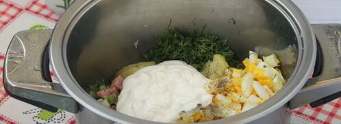 окрошка на сыворотке и сметане. Шаг 10