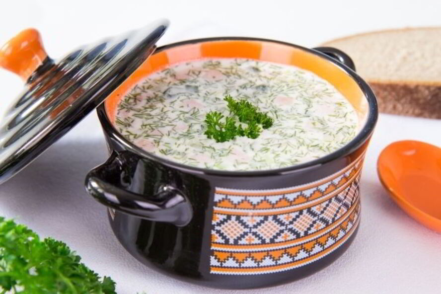 Рецепт окрошки на сыворотке