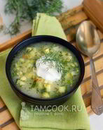 Окрошка с адыгейским сыром и морковью