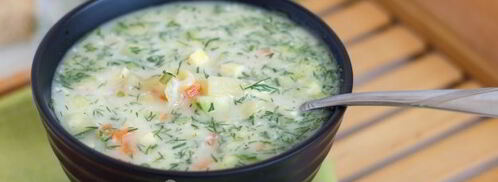 окрошка с адыгейским сыром и морковью. Шаг 10