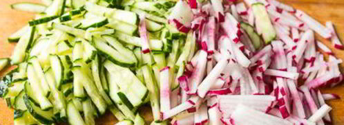 окрошка с говядиной на квасе. Шаг 7