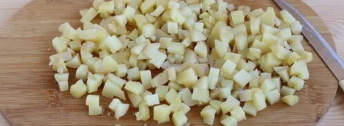 окрошка с колбасой на сыворотке. Шаг 12