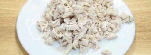 окрошка с курицей на квасе. Шаг 2