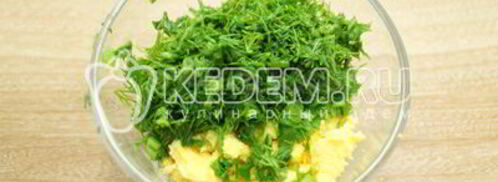 окрошка с курицей на квасе. Шаг 6