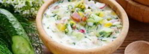 окрошка с ветчиной. Шаг 3