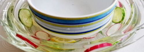 окрошка сборная мясная в ледяной чаше. Шаг 2