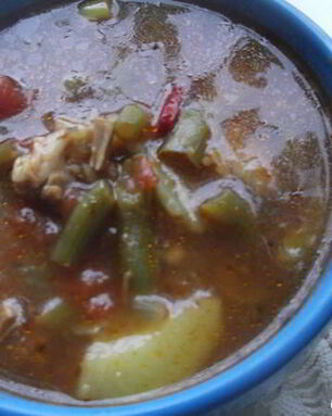 Острый суп со стручковой фасолью