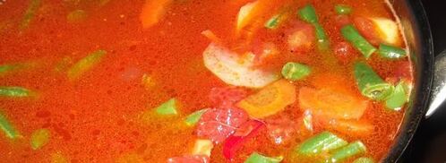 острый суп со стручковой фасолью. Шаг 5